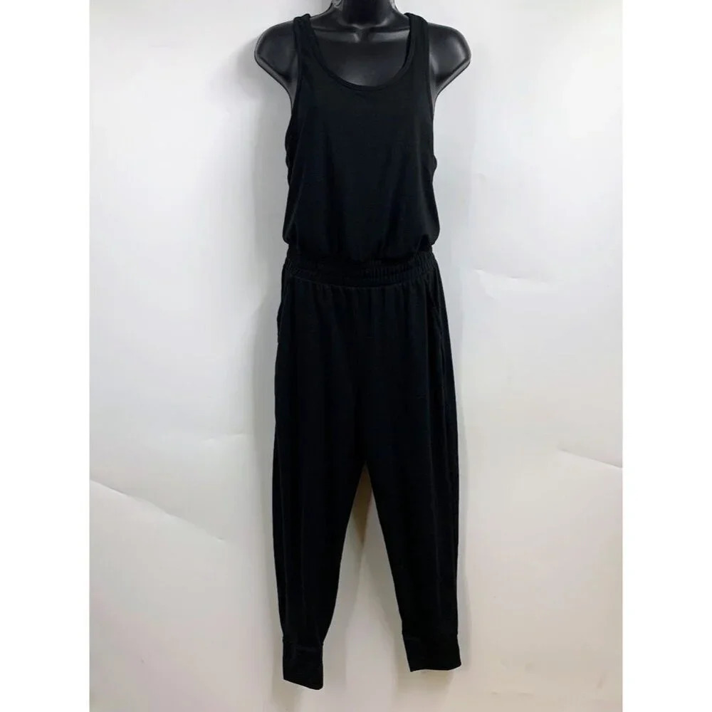Nike Women's‎ Yoga Sleeveless Stretch Black Cj5280 010 Jumpsuit Size Small